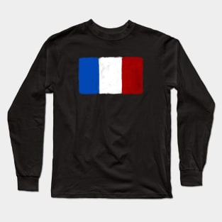 France Grunge Flag Long Sleeve T-Shirt